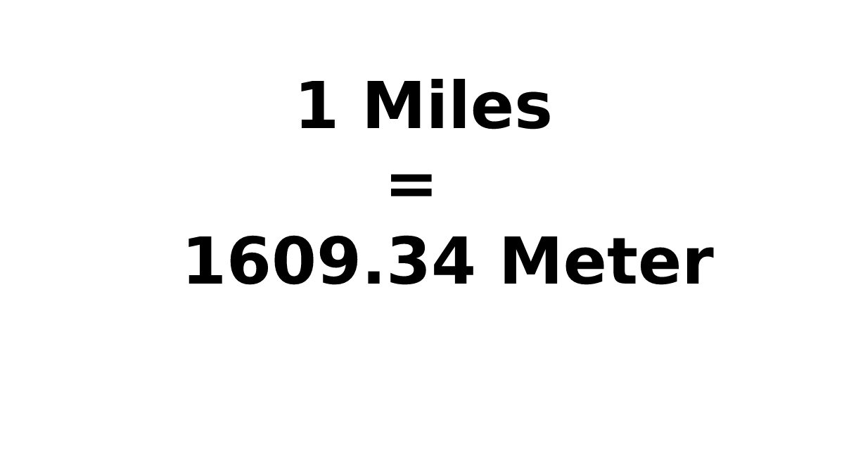 How Many Meters Are There In A Mile 